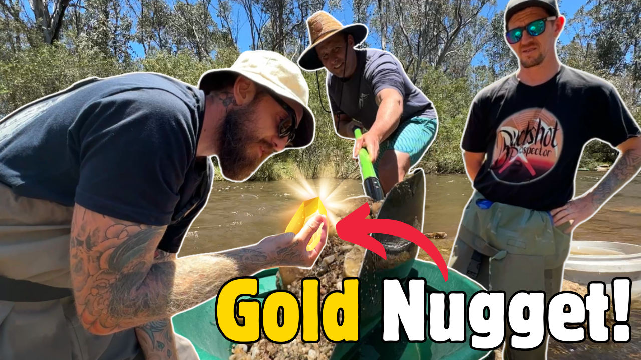 Load video: panning for gold along reedy creek